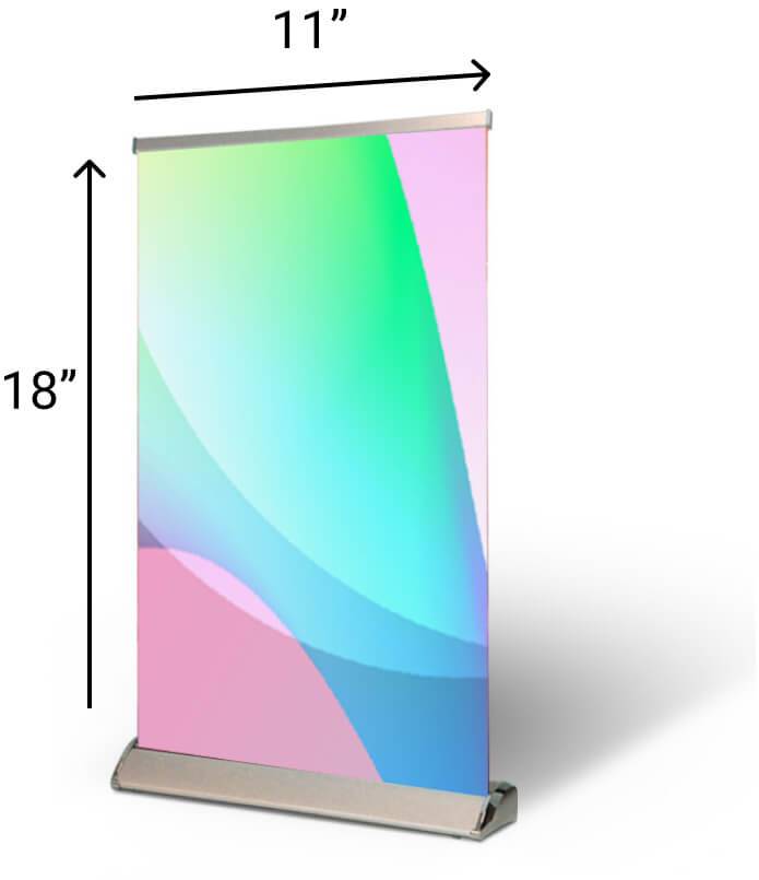 Table Top Pull Up Banner Size